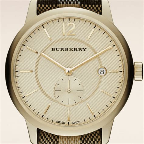 burberry mens classic round croc embossed leather watch|Burberry 40mm Classic Round Watch with Leather Strap, Black.